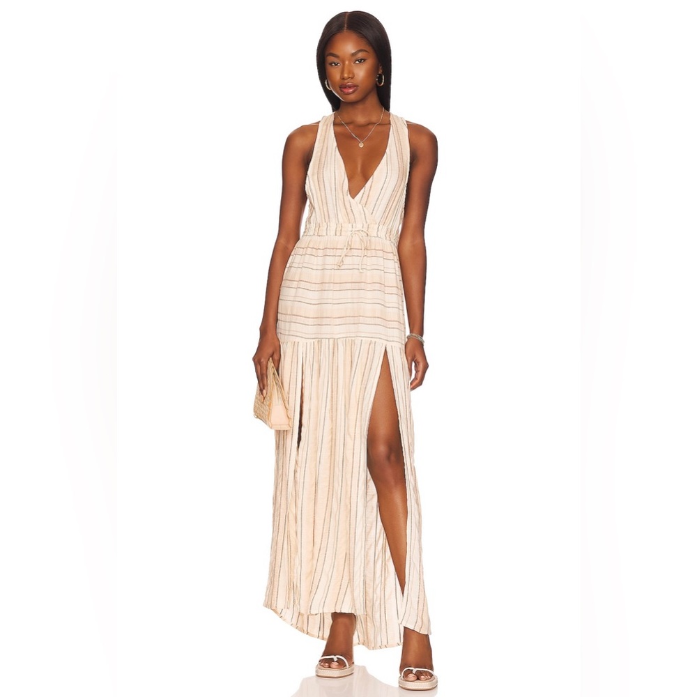 L*SPACE ❤️🔥 EMMA MIDI DRESS IN SUNSOAKED STRIPE NWT - Picture 3 of 6